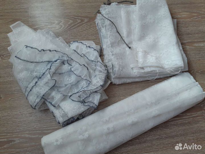 Тюль/занавески кухонные новые