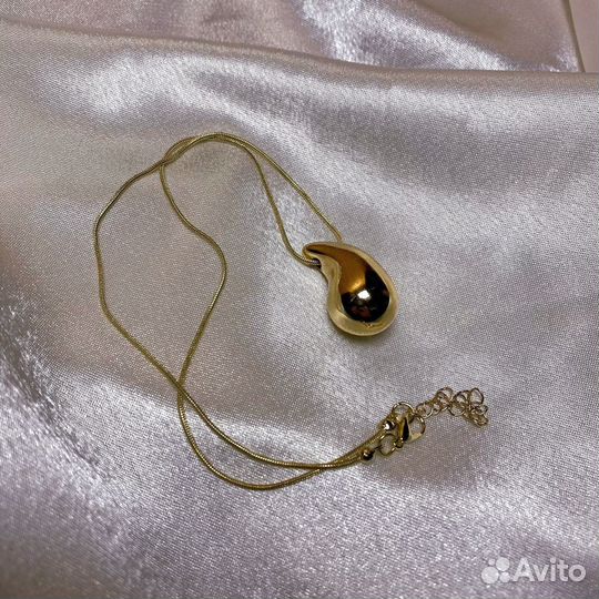 Серьги капли и кулон Италия бижутерия