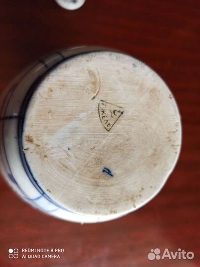 Глиняный кувшин Гжель СССР