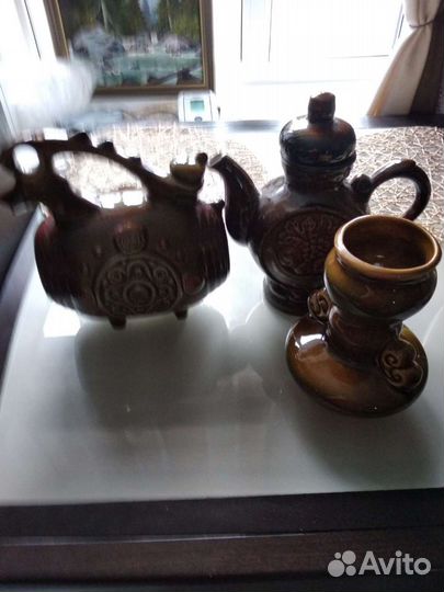 Сервиз кофейный,кувшины керамика,поднос