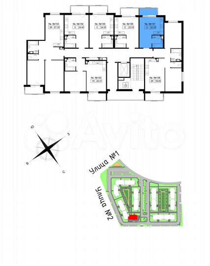 Квартира-студия, 23,7 м², 3/5 эт.