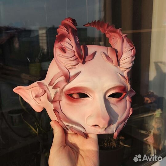 Карнавальная маска демон сатир эльф рога Хеллоуин