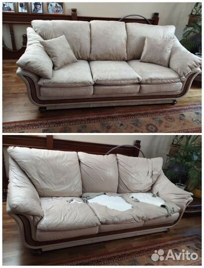 Перетяжка реставрация мягкой мебели