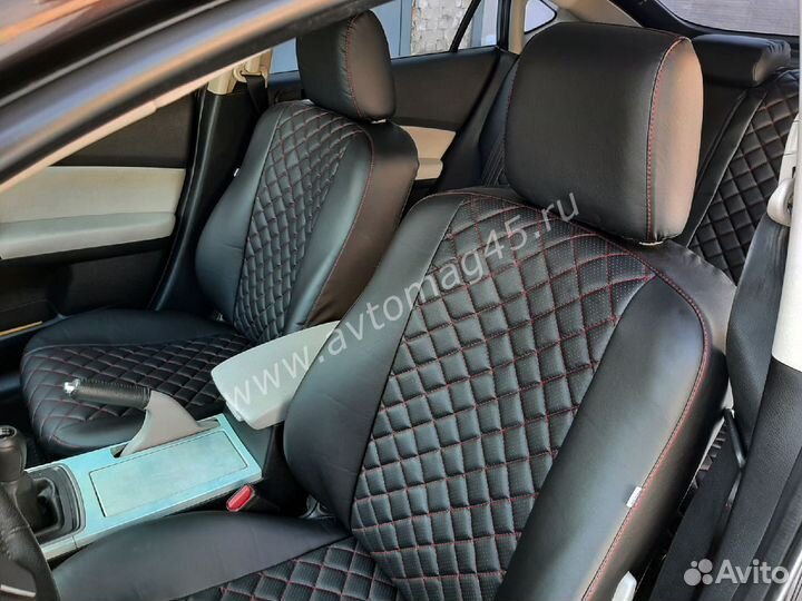 Авточехлы Mazda 6 2007-2013г лифтбек экокожа ромб