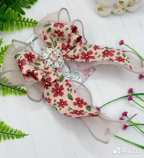 Бант для волос ручной работы