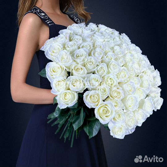 Букет 51 белая роза. Цветы Иркутск