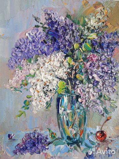 Картина маслом на холсте цветы