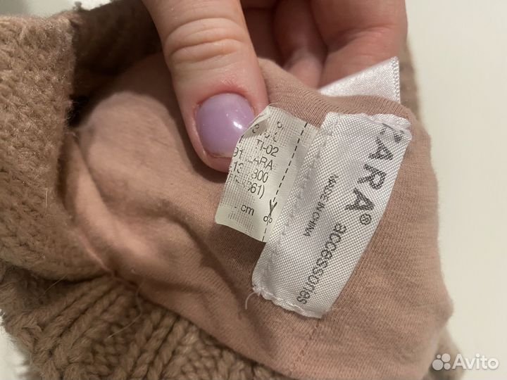 Шапочка и снуд zara