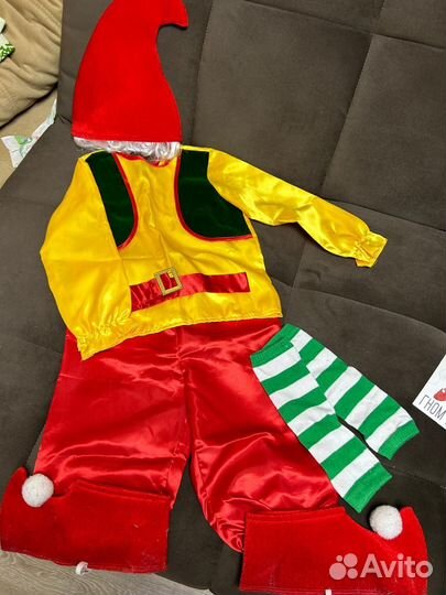 Новогодний костюм гнома, рост 122