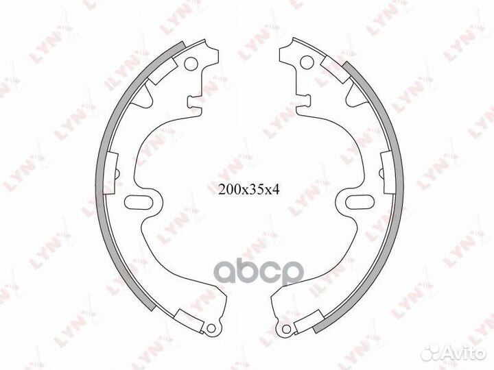 Колодки тормозные барабанные зад BS7503 LYN