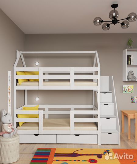 Детская двухъярусная кровать 