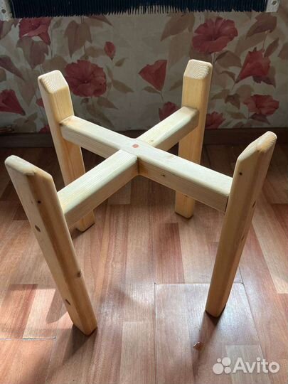 Подставка для цветов из дерева, напольная