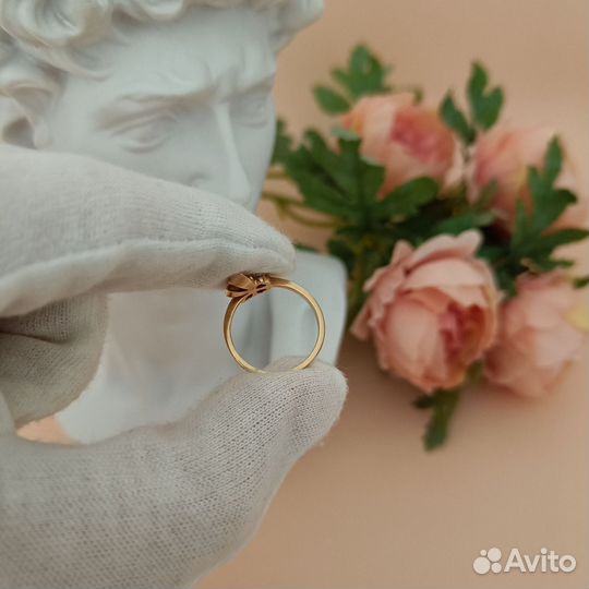 Золотое кольцо с бриллиантами, СССР, 583 проба