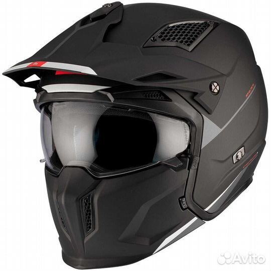 Motorcycle Мотошлем Trial MT Мотошлем streetfighter SV S Solid Matt Black