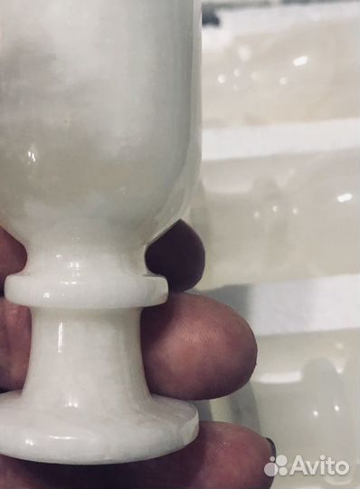 Рюмки из белого камня