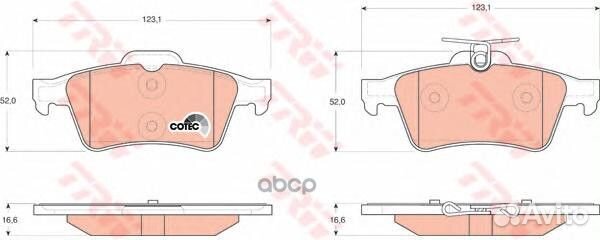 Колодки тормозные дисковые зад GDB1621 TRW