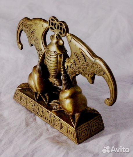 Летучая мышь Китайская статуэтка из Бронзы RU*192