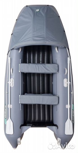 Лодка пвх Gladiator E350 PRO, цвет темно-серый