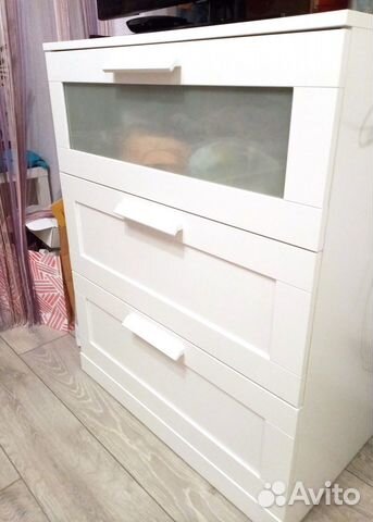 Комод IKEA белый 3 ящика