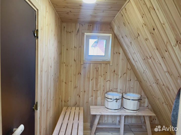 Баня a-frame 6х6 под ключ