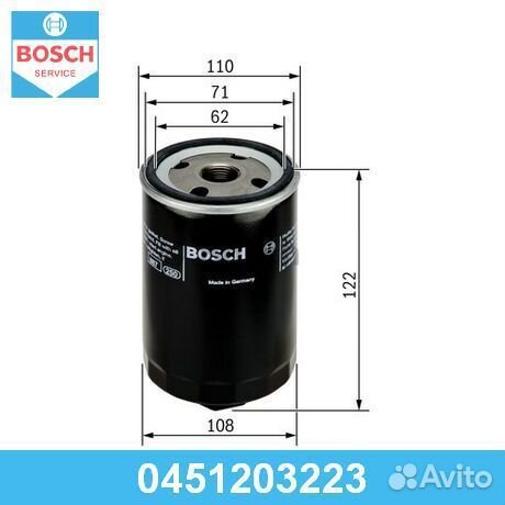 Масляный фильтр 0451203223 bosch
