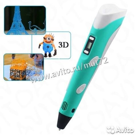 3Д ручка с дисплеем 2 поколение + пластик