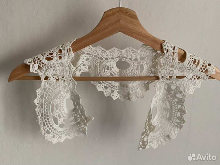 Воротник белый съемный кружевной новый handmade