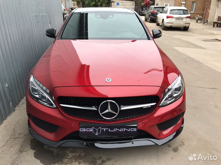 Сплиттер переднего бампера Mercedes W205. Некрашен