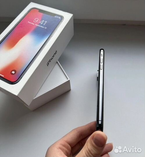 iPhone X 256 gb (АКБ-100%) sim+esim