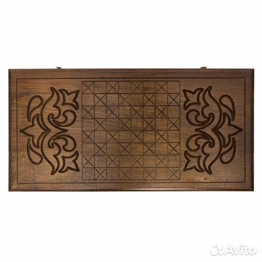 Нарды и шашки резные Звезда Давида 62 х 64 см бук Армения 62594