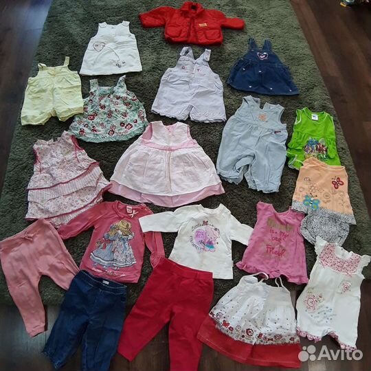 Вещи пакетом на девочку до года