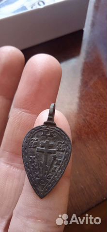 Старинный нательный крест,ладонка казачий 18-19 в