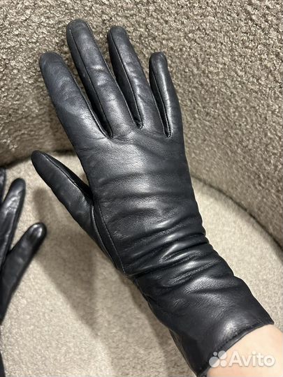 Перчатки женские кожаные