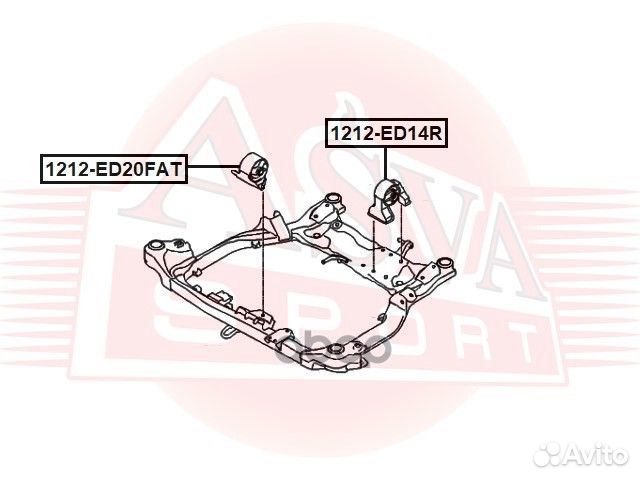 Опора двигателя hyundai/KIA 1212ED14R asva