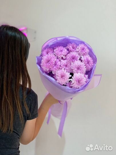 Цветы хризантемы кустовые доставка Flowers124