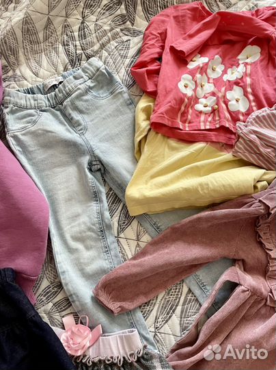 Вещи пакетом на девочку размер 98-104-110