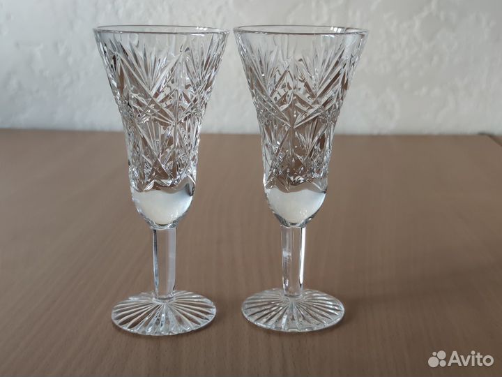 Фужеры бокалы хрустальные из хрусталя винные 2шт