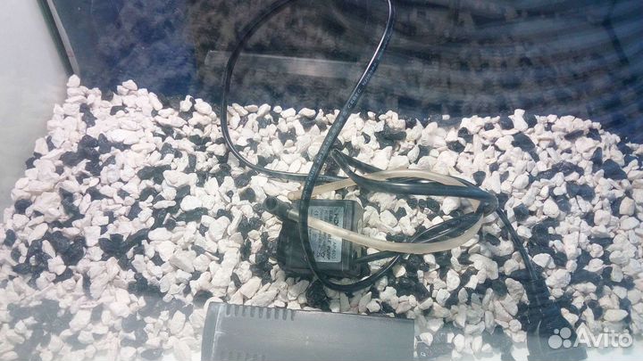 Аквариум с подсветкой,грунтом,фильтром