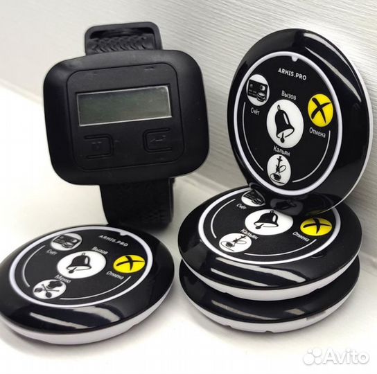 Кнопка вызова официанта, табло отображения вызова