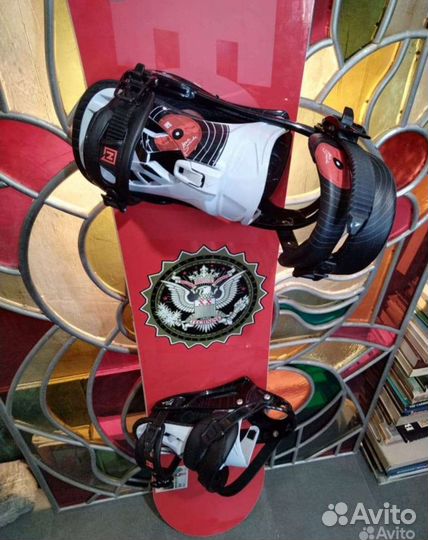 Сноуборд + крепления + ботинки + шлем + маска