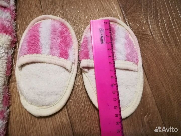 Халат + тапочки для девочки