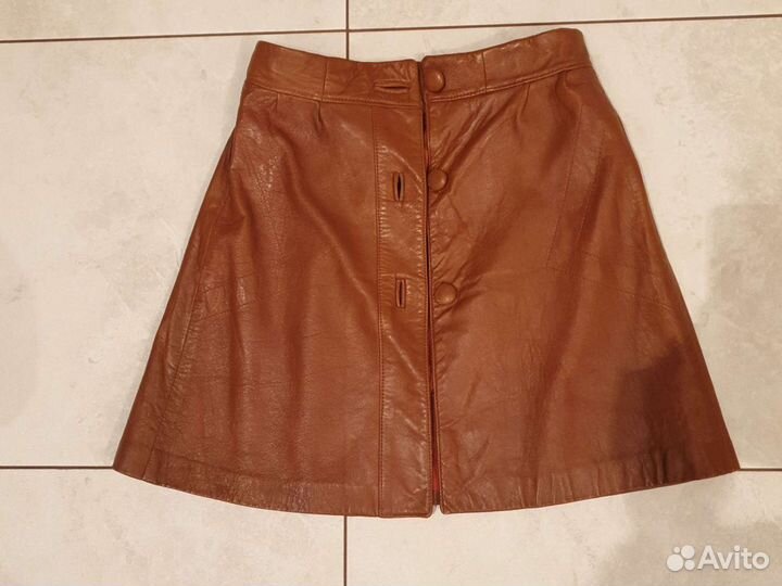 Кожаная юбка натуральная
