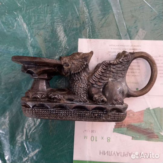 Подсвечник Грифон,крылатый лев, металл (ссср)