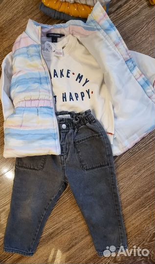 Пакет одежды на девочку 2-3 года. 86-95 рост