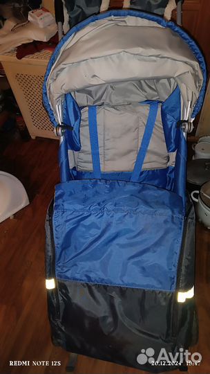 Детские санки коляска с колесами бу