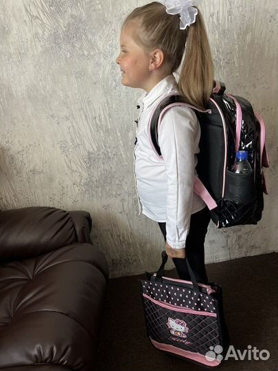 Рюкзак портфель новый для девочки hello kitty