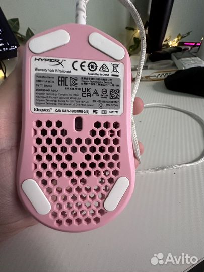 Мышка hyperx pulsefire Haste белая