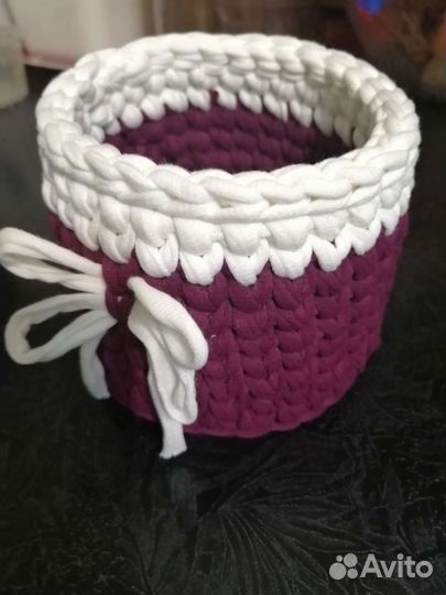 Корзина вязаная