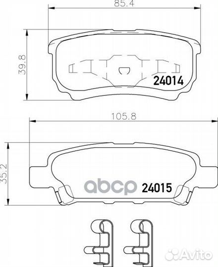 Колодки тормозные задн hyundai H-1 Cargo, mitsu