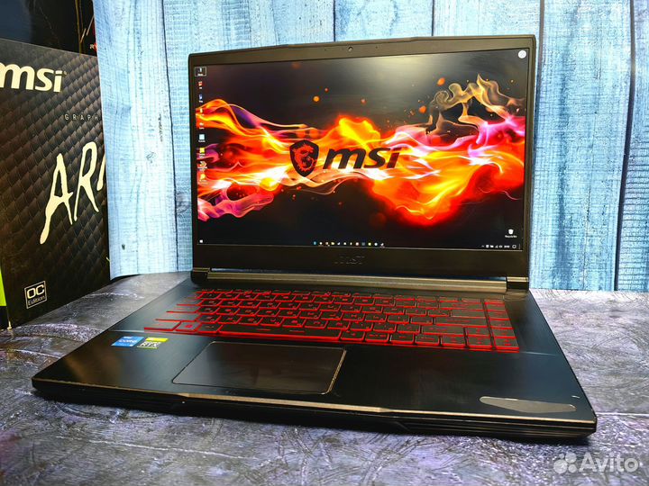 Игровой новый ноутбук MSI Intel i5 / RTX 3050 Ti